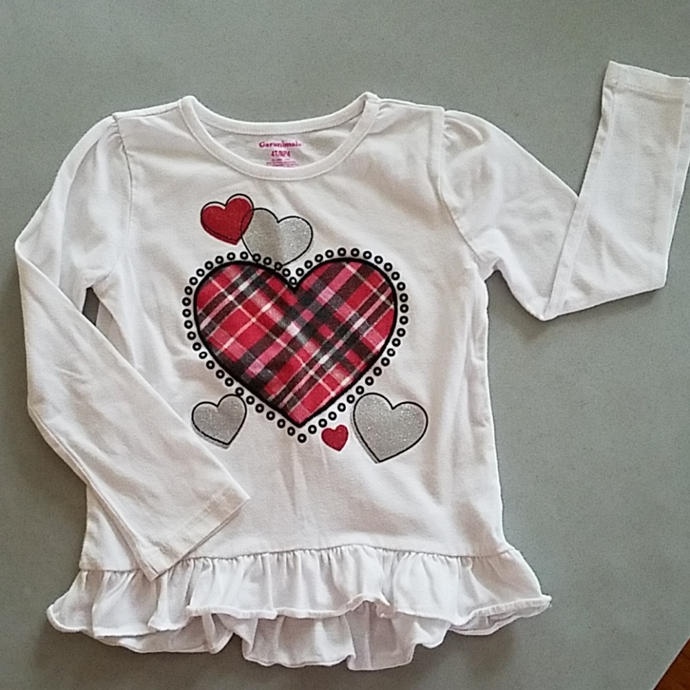 GARANIMALS Girl's 4T Long Sleeved Valentines Top
